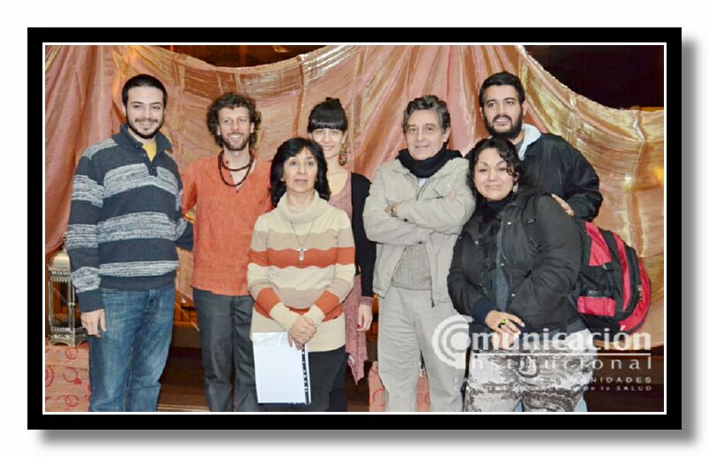 Integrantes del equipo organizador, junto a los m�sicos invitados.