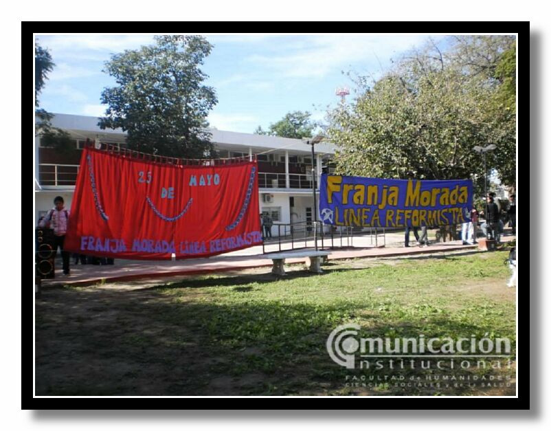 Organizada por el Centro de Estudiantes FRANJA MORADA LINEA REFORMISTA.