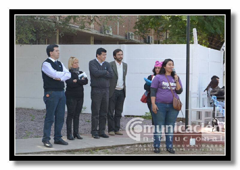 La presidenta del Centro de Estudiantes FRANJA MORADA LINEA REFORMISTA , Romina Gramajo, se refiri a la importancia del evento.