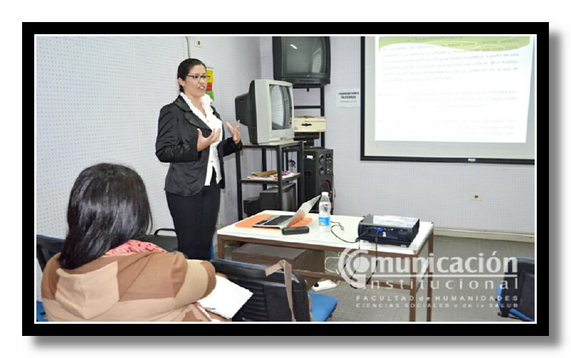 Vanina Silvina Ferrero durante la exposici�n de su trabajo.